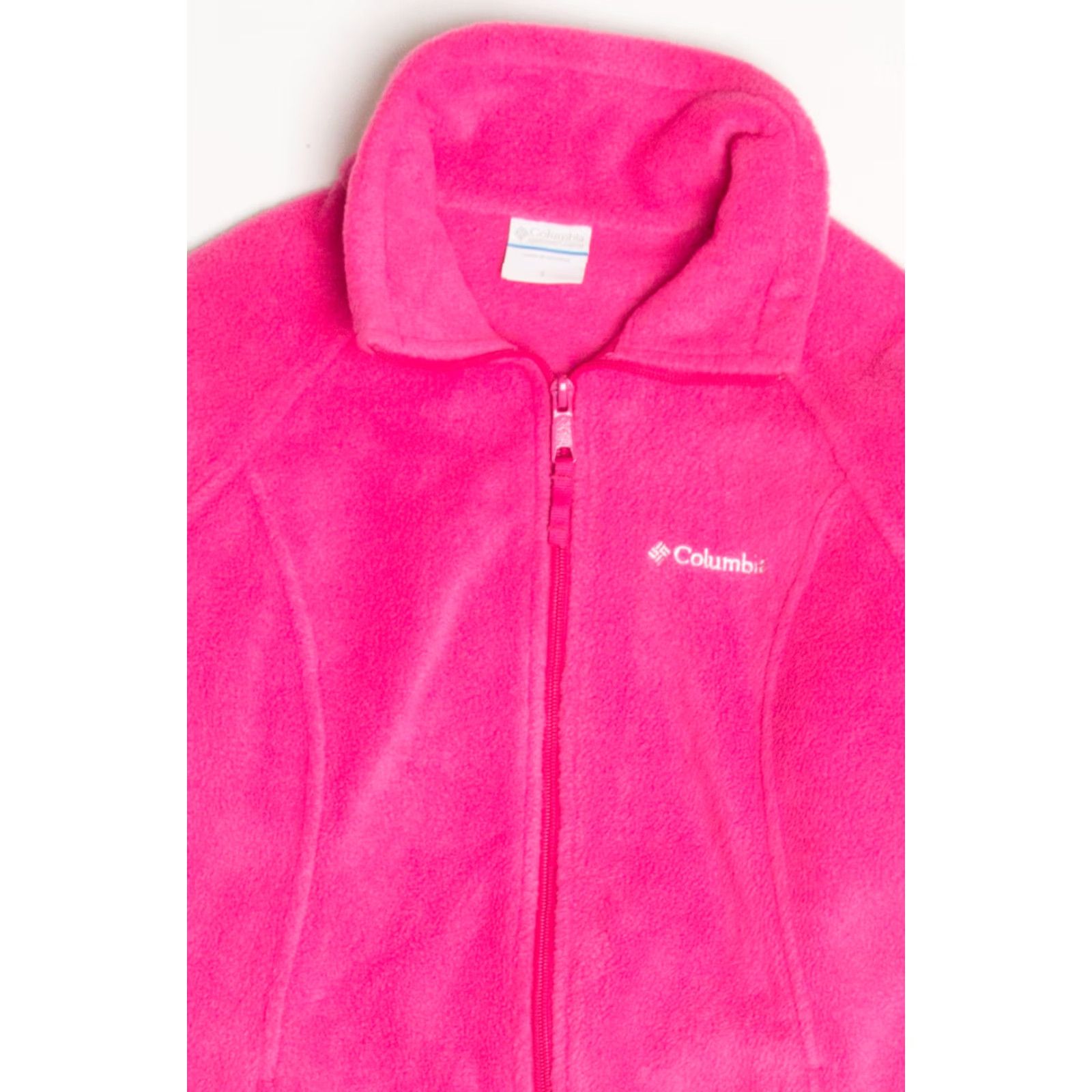 Budweiser VINTAGE Columbia Fleece Zip Up Jacket Shirt Small Womens Pink Hot Pink Embroidered Budweiser 80s 90s Ragstock Brand Size US S / EU 44-46 / 1 - 2 Thumbnail