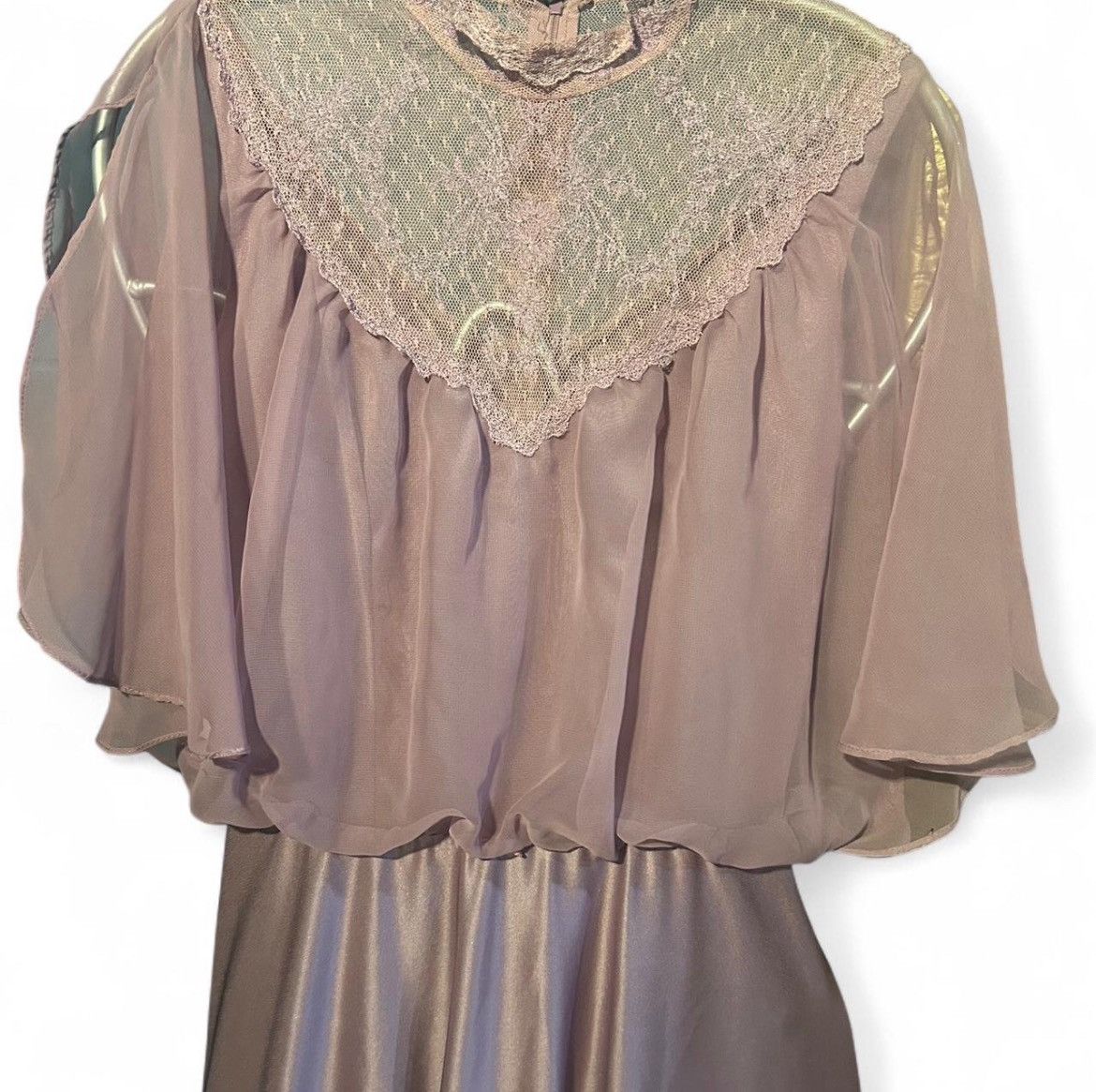 Other True vintage 70s dress with lace collar Size L / US 10 / IT 46 - 2 Thumbnail