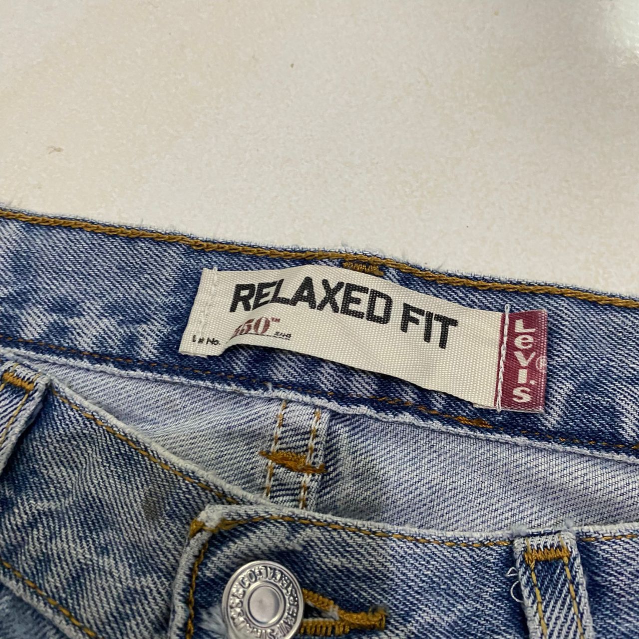 Levi's Vintage Levis 550 Relaxed Fit Patchwork Reworked Denim Size US 33 - 24 Thumbnail