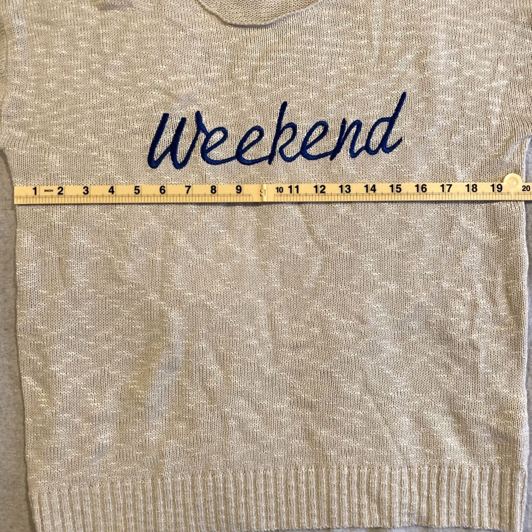 Vintage hem & thread WEEKEND Pullover Crew Neck Long Sleeve Sweater L Ivory Women Regular Knit Size L / US 10 / IT 46 - 4 Thumbnail