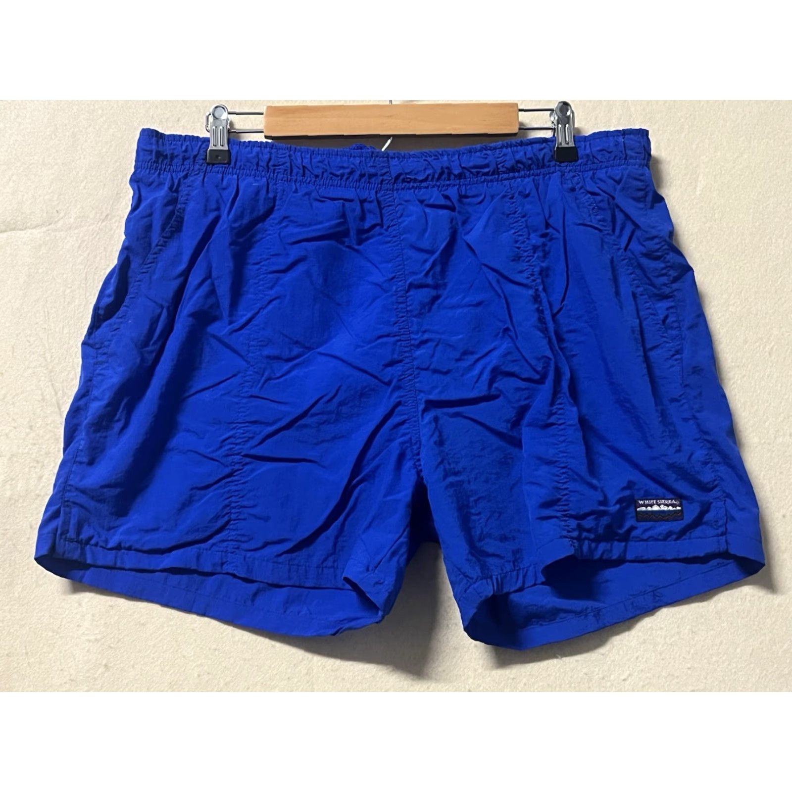 Vintage VINTAGE White Sierra Mens Shorts M Blue Drawstring Athletic Activewear Mens Size US 31 - 2 Thumbnail
