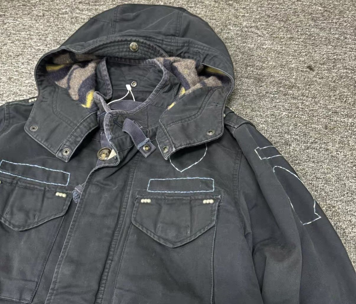 Neighborhood Black Hooded Cargo Jacket with Multiple Pockets Size US S / EU 44-46 / 1 - 3 Thumbnail