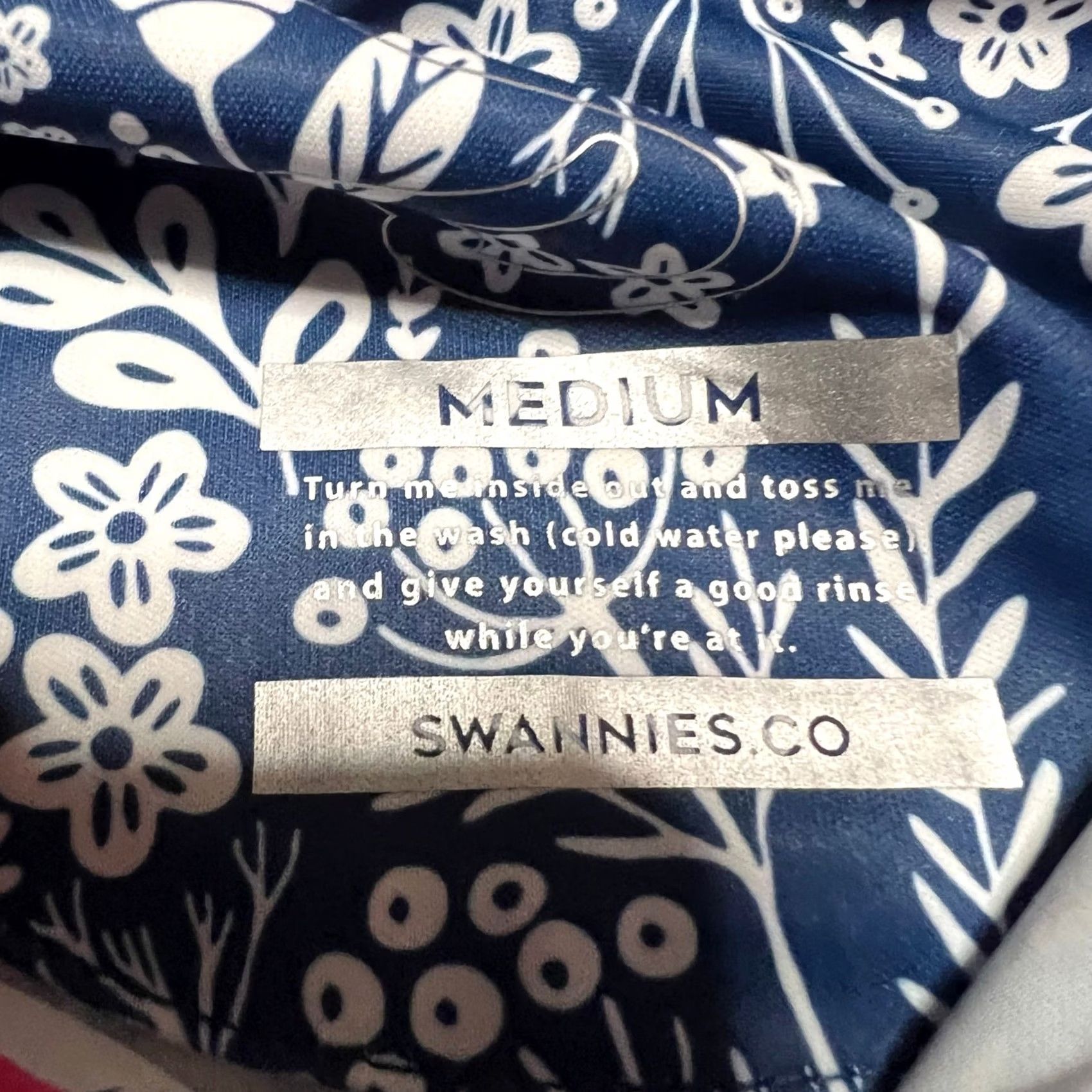 Vintage Swannies Polo Shirt Mens Medium Blue Golf Trey Performance All Over Print Floral Size US M / EU 48-50 / 2 - 7 Thumbnail