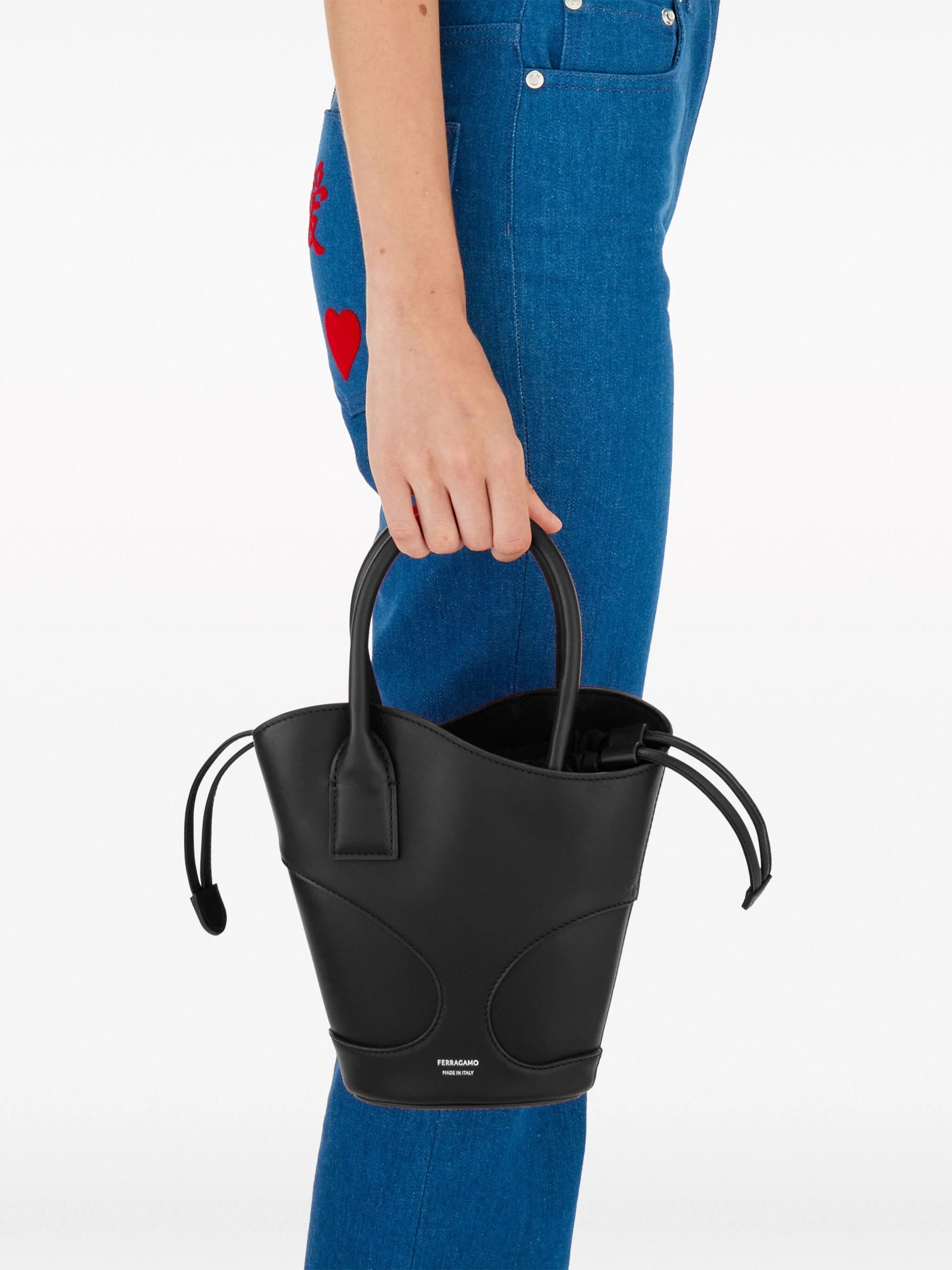 Salvatore Ferragamo o1s1rm0824 Size: OS / Cut-Out Mini Shoulder Bag in Black Size ONE SIZE - 2 Thumbnail