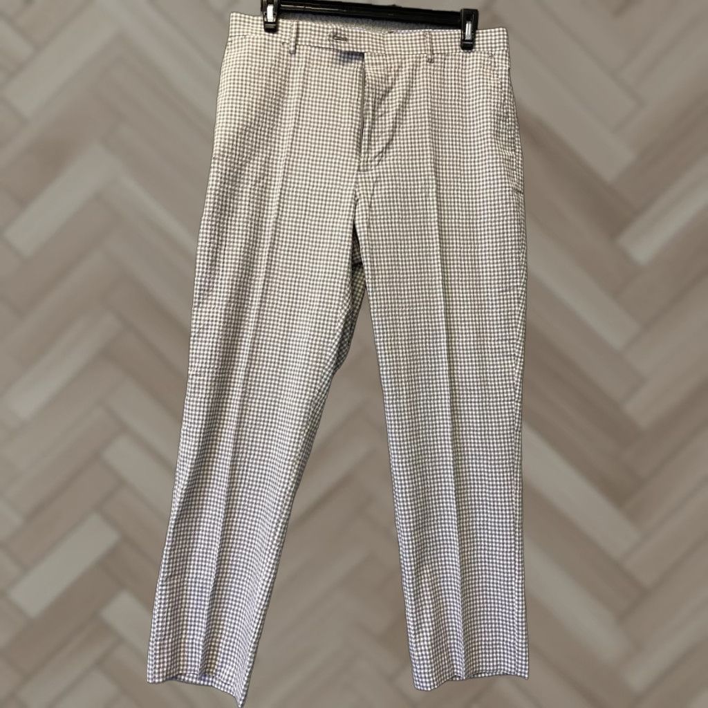 Tommy Hilfiger VINTAGE Tommy Hilfiger Men’s Dress Pants Gray Plaid 36W 32L Inseam 32 Dry Clean Only Mens Pants Size US 36 / EU 52 - 1 Thumbnail