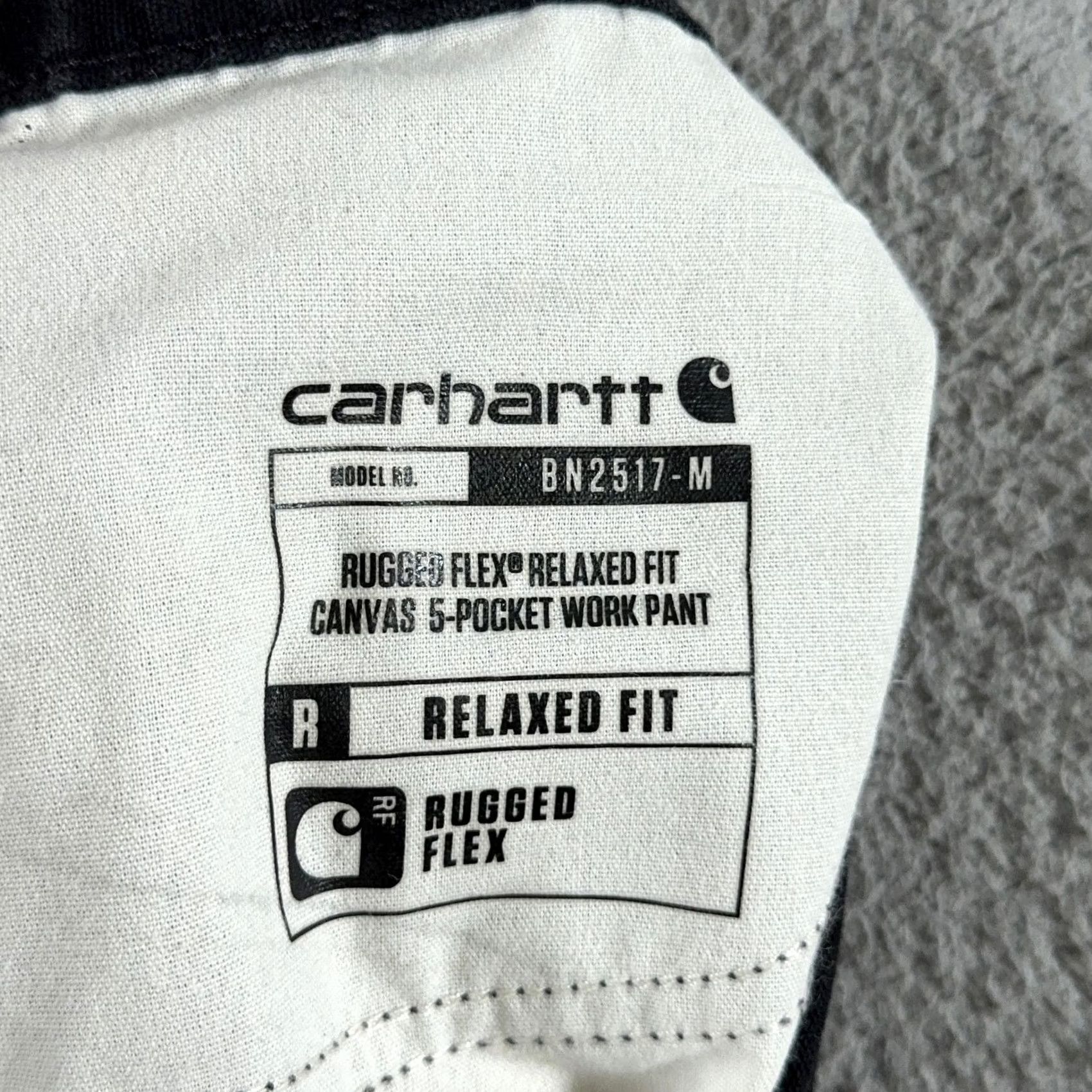 Carhartt Carhartt Rugged Flex Rigby Mens 38x31 Black Canvas 5 Pocket Relaxed Fit Pants Size US 38 / EU 54 - 4 Thumbnail