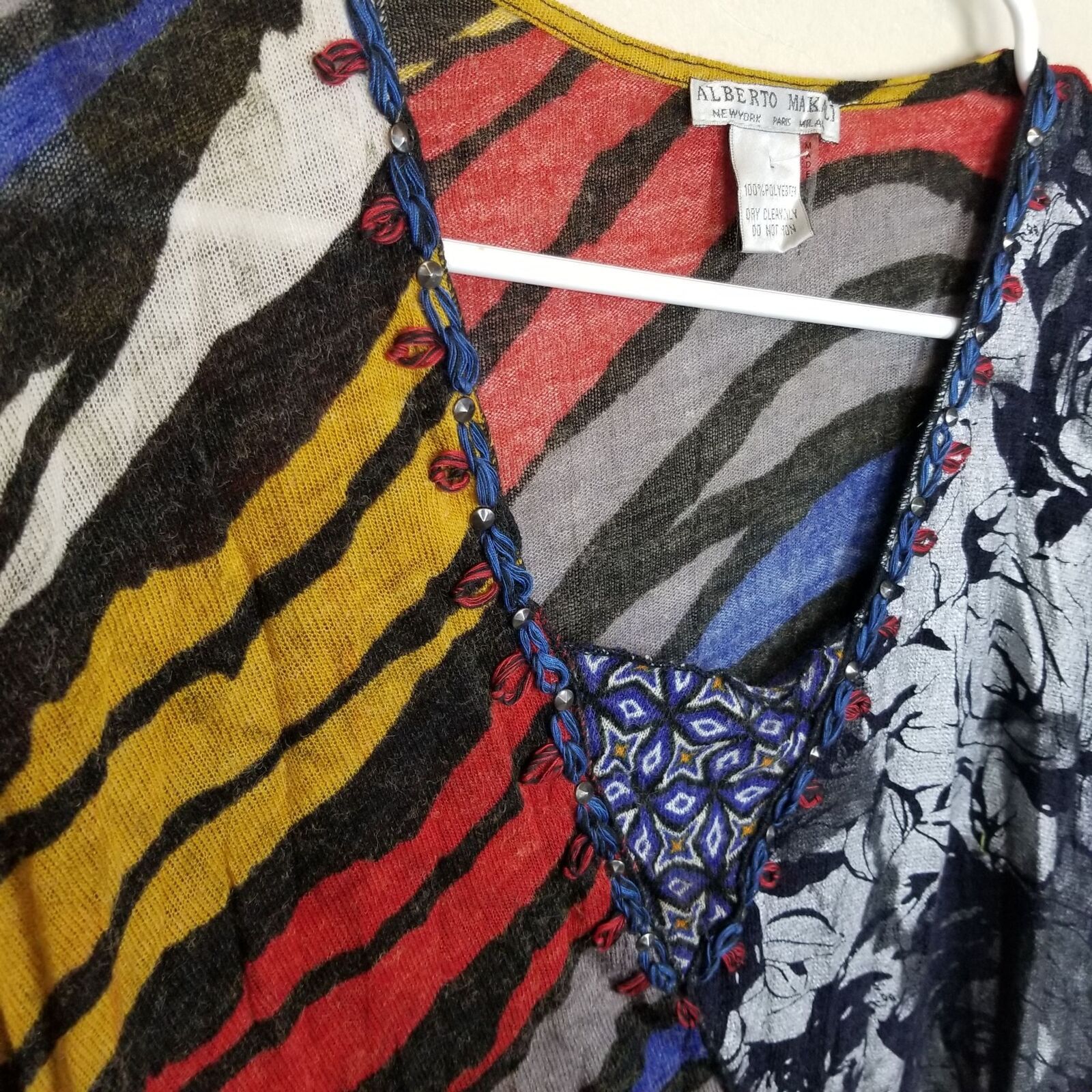 Alberto Alberto Makal Y2K Artsy Knit Art To Wear Abstract Geometric Size L / US 10 / IT 46 - 5 Thumbnail