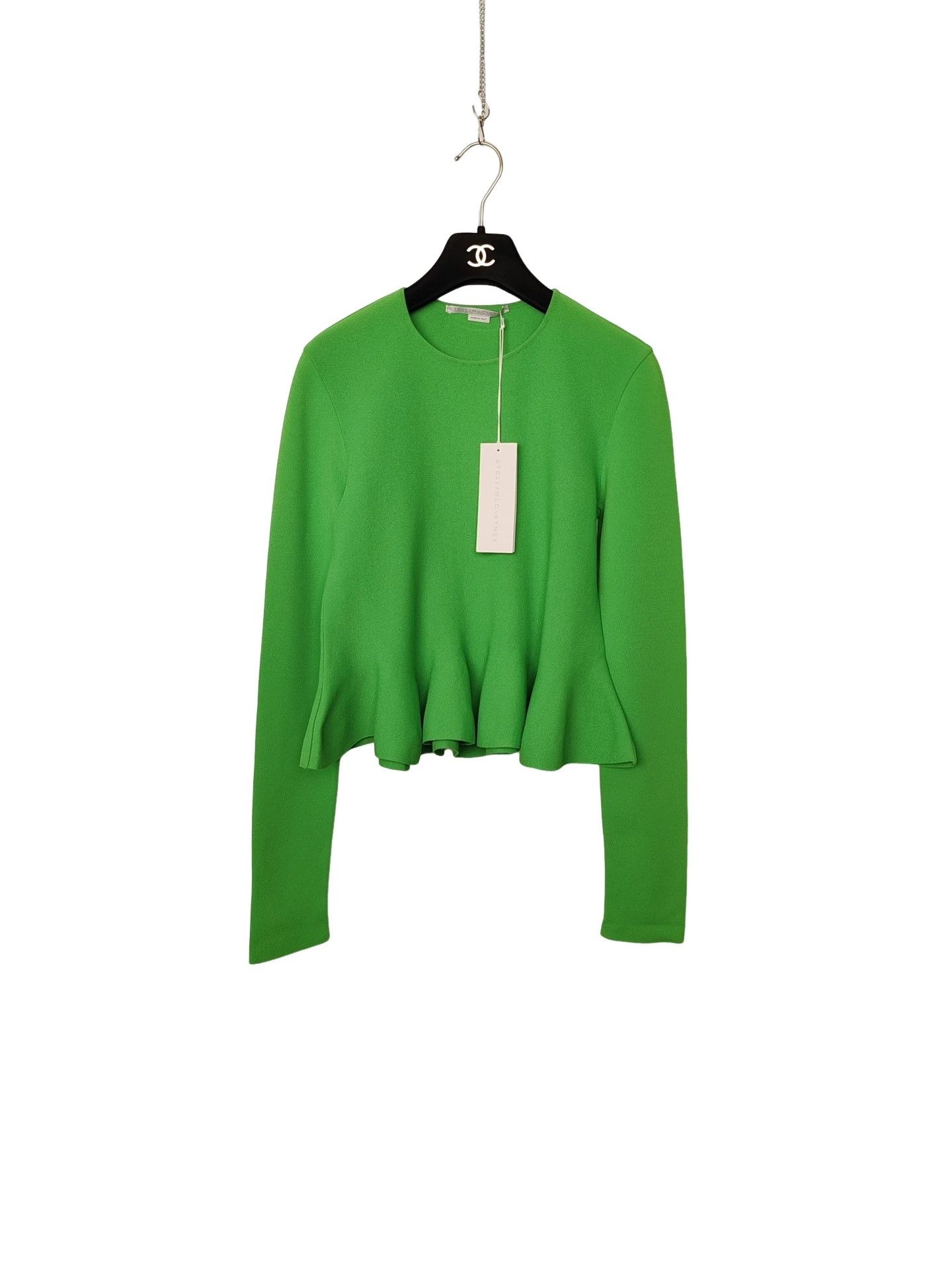 Stella McCartney Stella McCartney Green Ruffle Hem Knit Top Size 42 Size M / US 6-8 / IT 42-44 - 1 Thumbnail