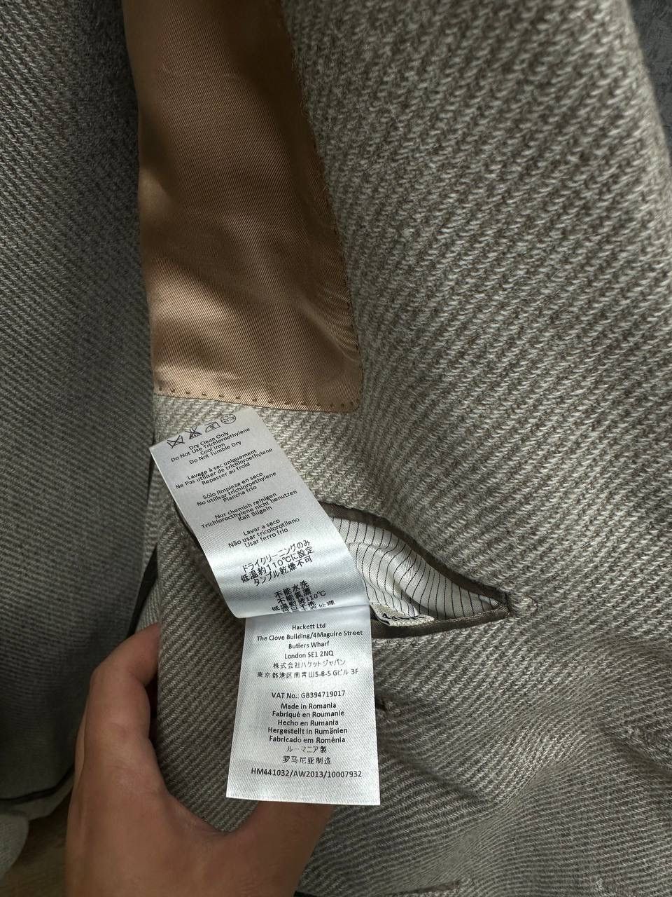 Hackett × Vintage Vintage Hackett Mayfair London Beige Blazer 54R Jacket Size 54R - 9 Thumbnail
