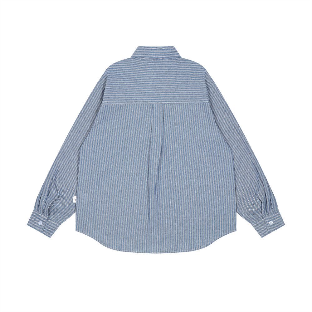 Japanese Brand × Vintage Japanese retro loose casual lapel vertical striped shirt Size US M / EU 48-50 / 2 - 2 Thumbnail