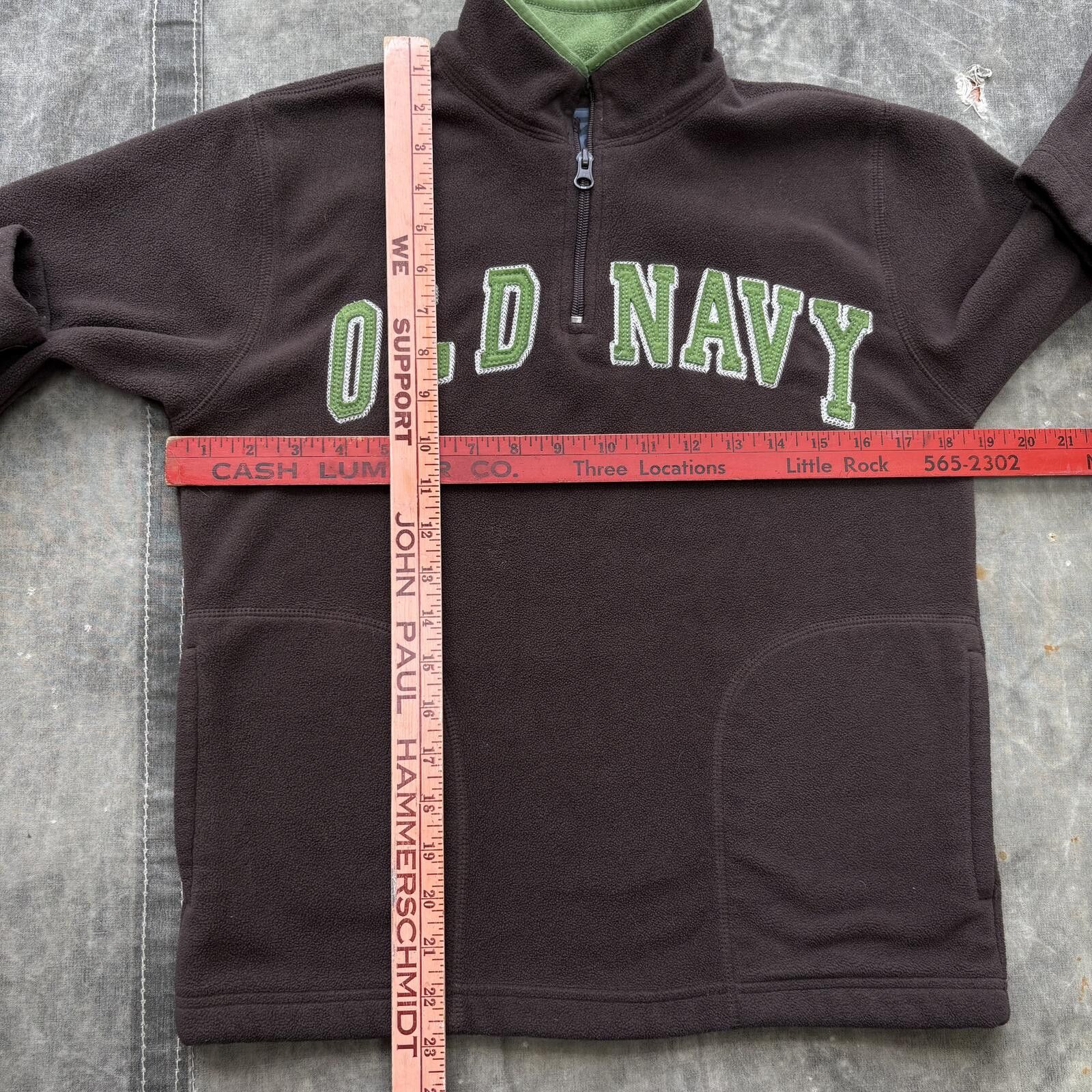 Old Navy Vintage Y2K Chocolate Brown Old Navy Fleece 1/4 Zip Pullover Size M / US 6-8 / IT 42-44 - 3 Thumbnail