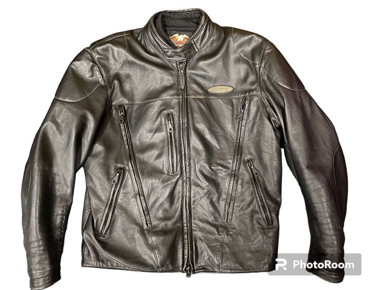 Harley Davidson × Vintage Vintage Harley Davidson FXRG motorcyle Jacket with Inner Size US M / EU 48-50 / 2 - 1 Thumbnail