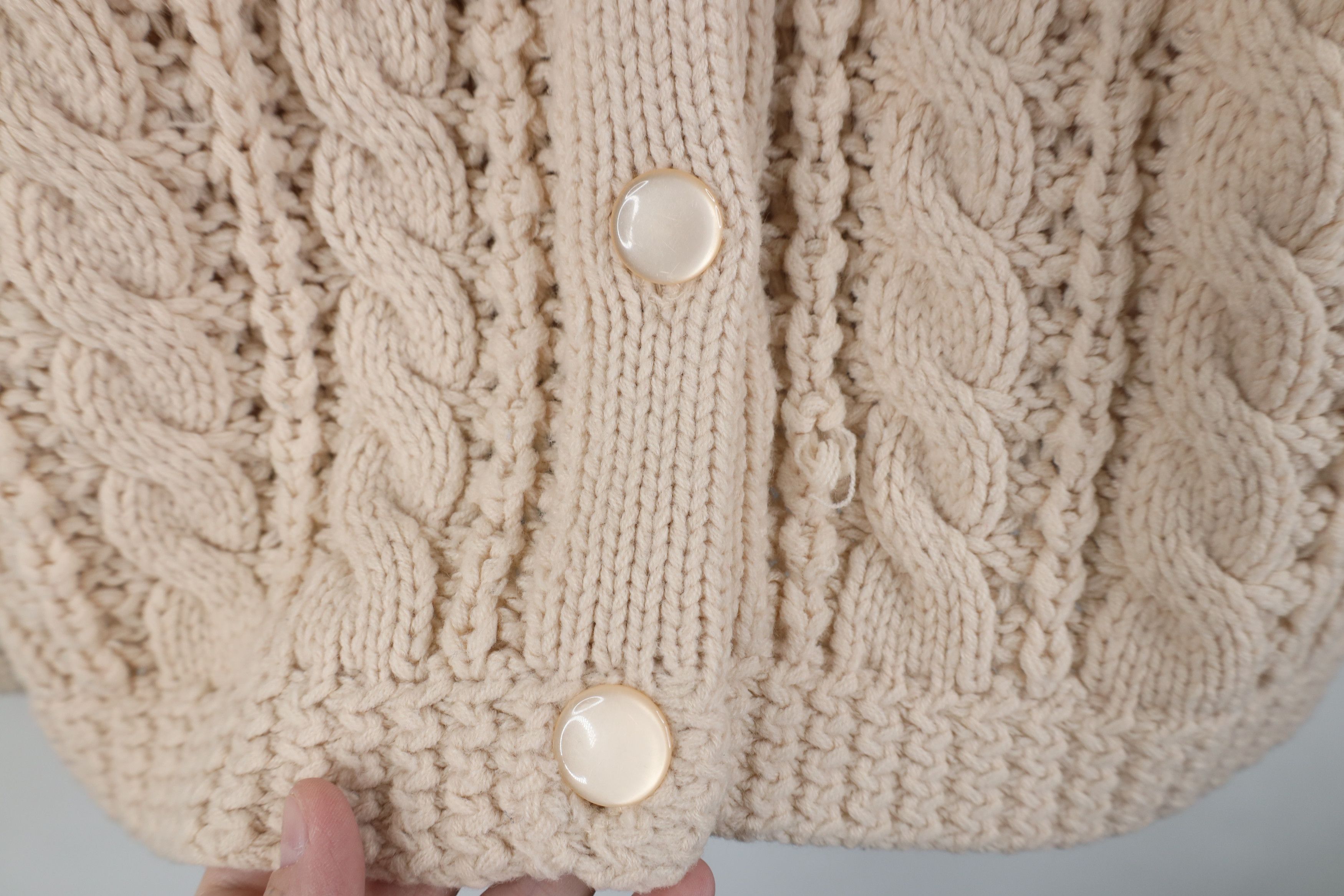 Vintage Vintage 50s 60s Streetwear Loomed Chunky Cardigan Sweater Size S / US 4 / IT 40 - 4 Thumbnail