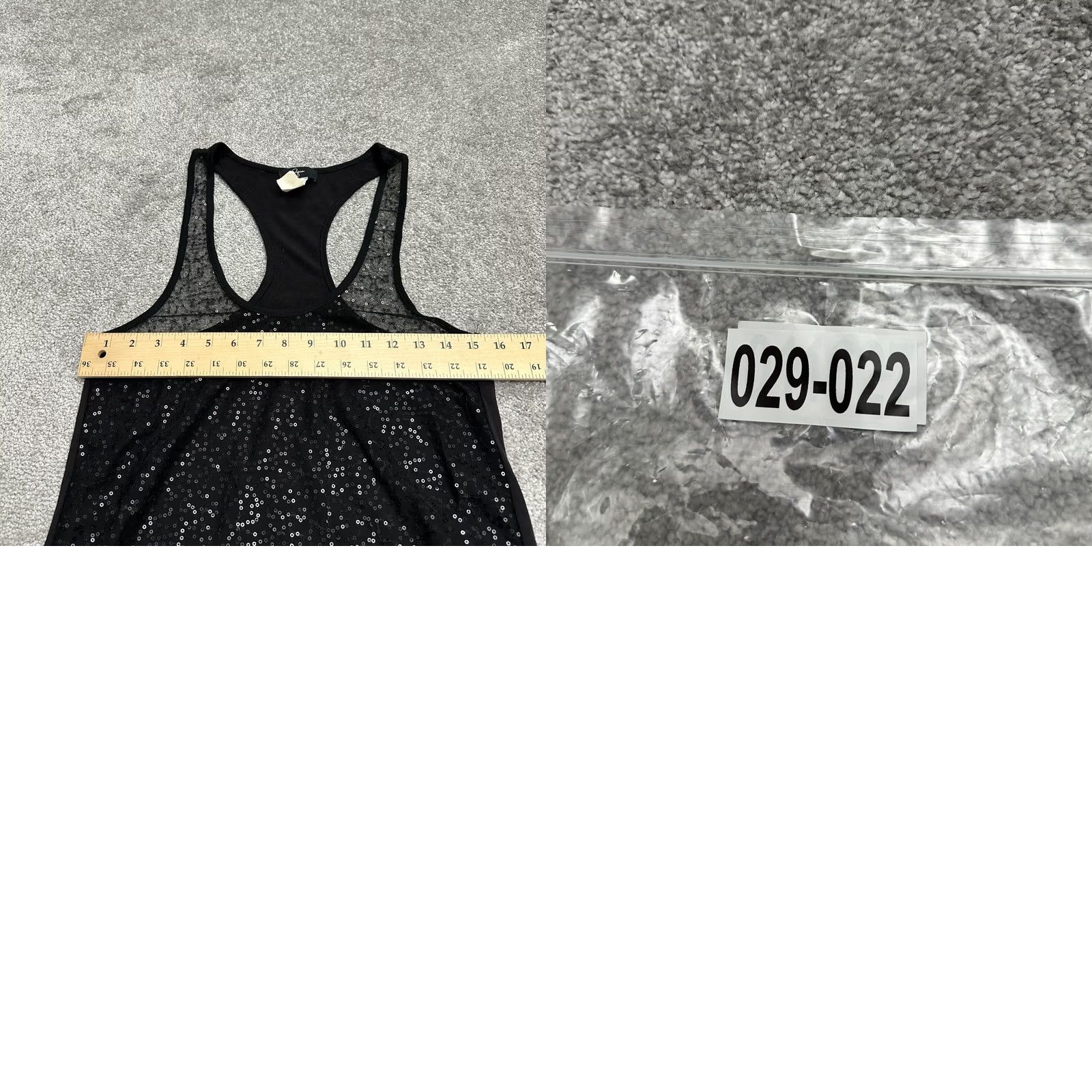 AQUA Aqua Black Sequin Sheer Tank Top Womens Small Racerback Casual Size S / US 4 / IT 40 - 8 Thumbnail
