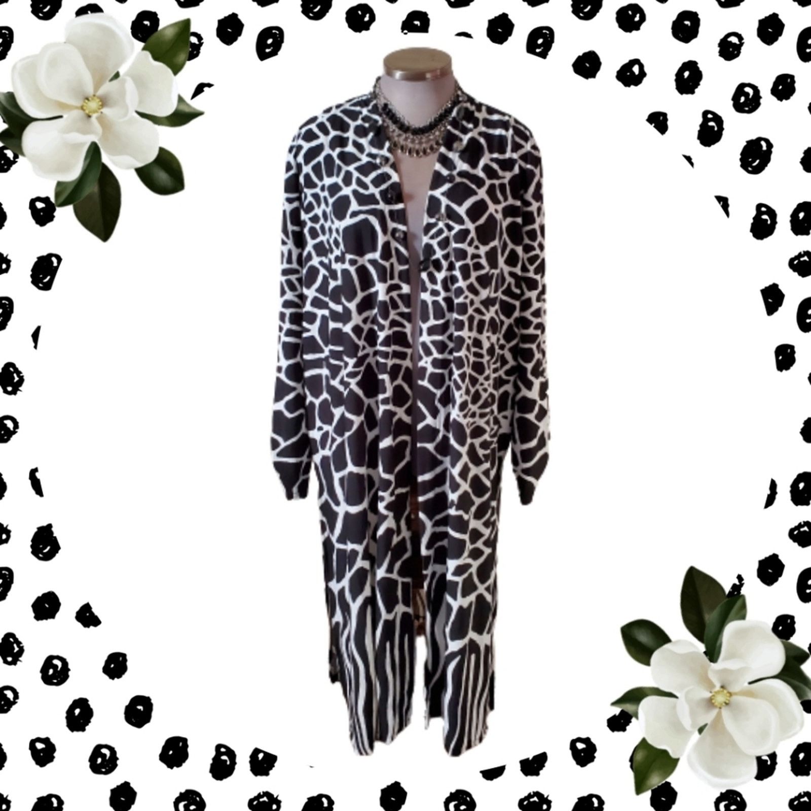 Other STATEMENT MAKING ☆ GIRAFFE PRINT DUSTER 5x ☆ NWT Size 4XL / US 24-26 - 1 Thumbnail