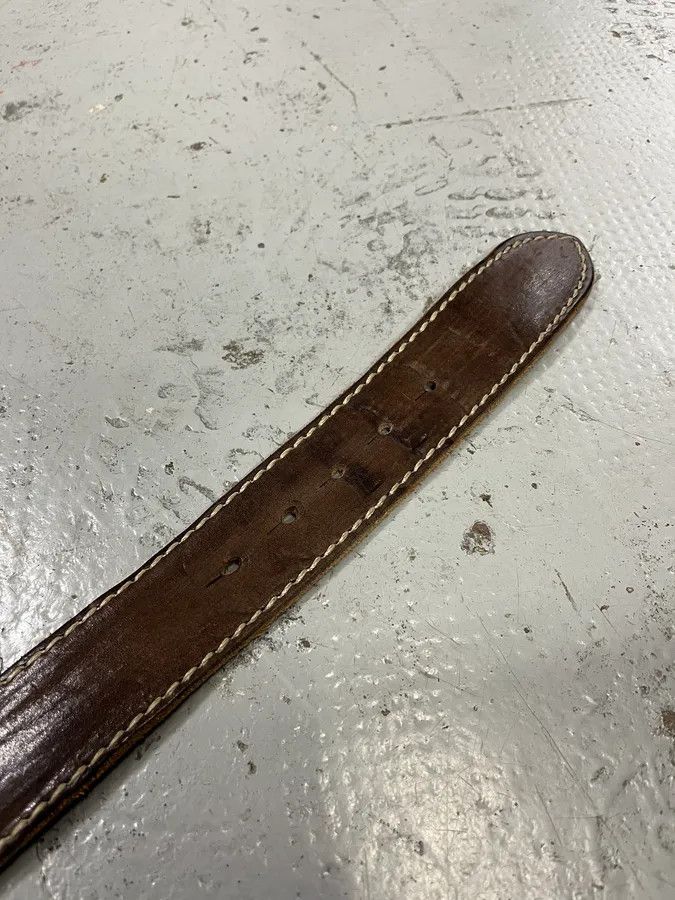 Dsquared2 2000s Dsquared2 Trunk Wood Buckle Brown Leather Belt Size ONE SIZE - 6 Thumbnail
