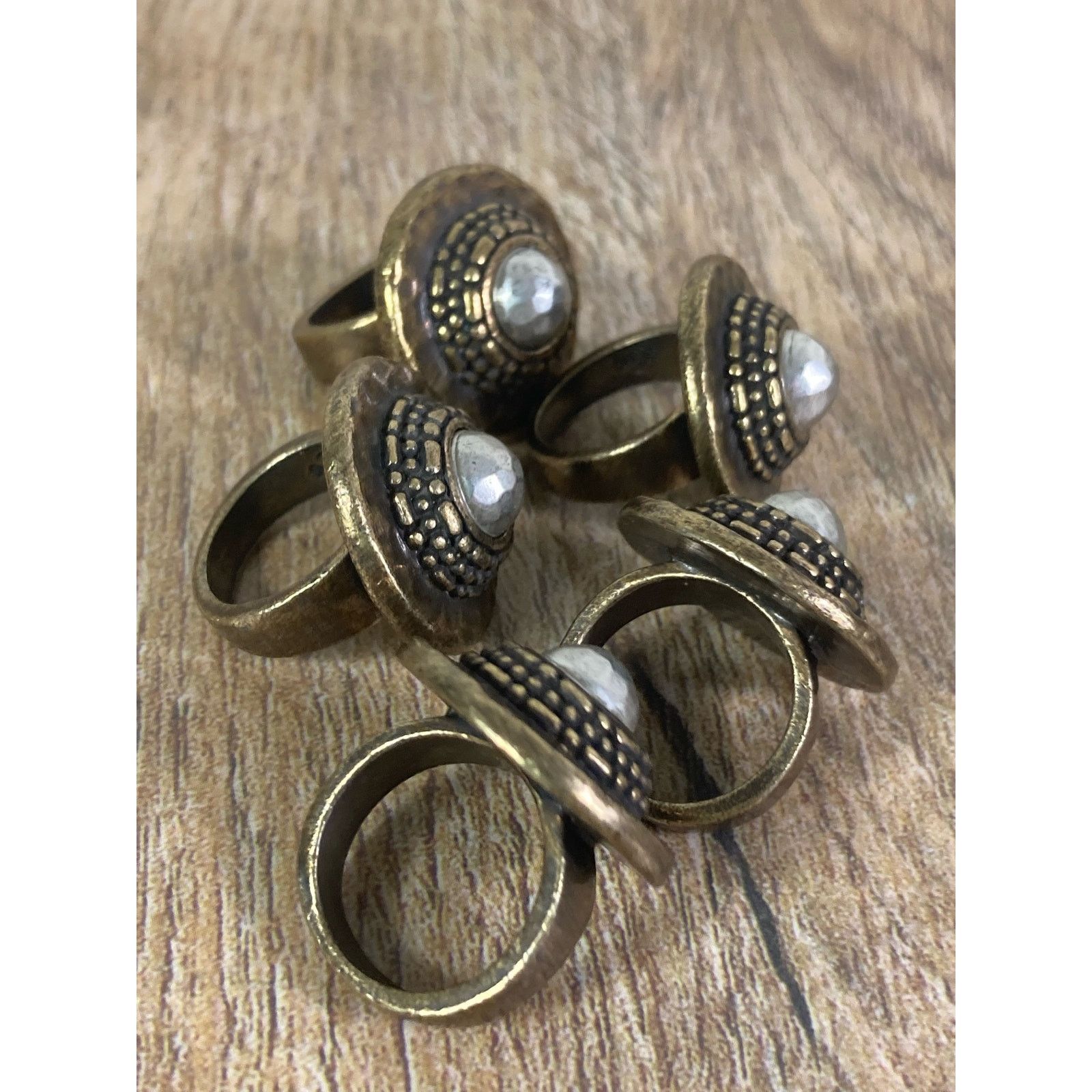 Other 5 Rings Mixed Metal Boho Set Statement Jewelry Stacking Size ONE SIZE - 6 Thumbnail