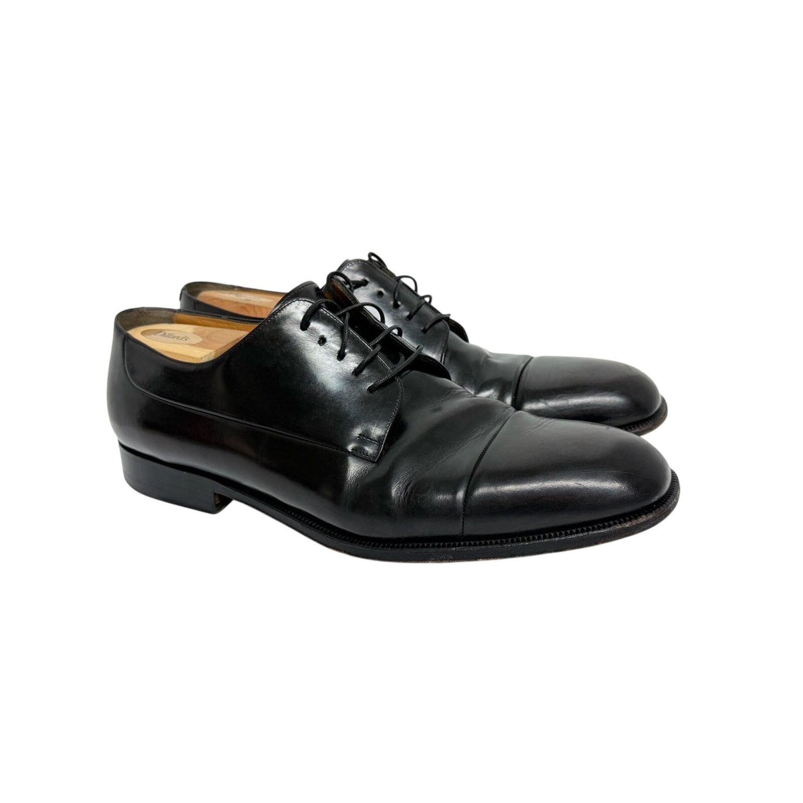 Santoni Santoni Classico Cap Toe Oxford Shoes Mens Pebble Leather Size US 13 / EU 46 - 6 Thumbnail