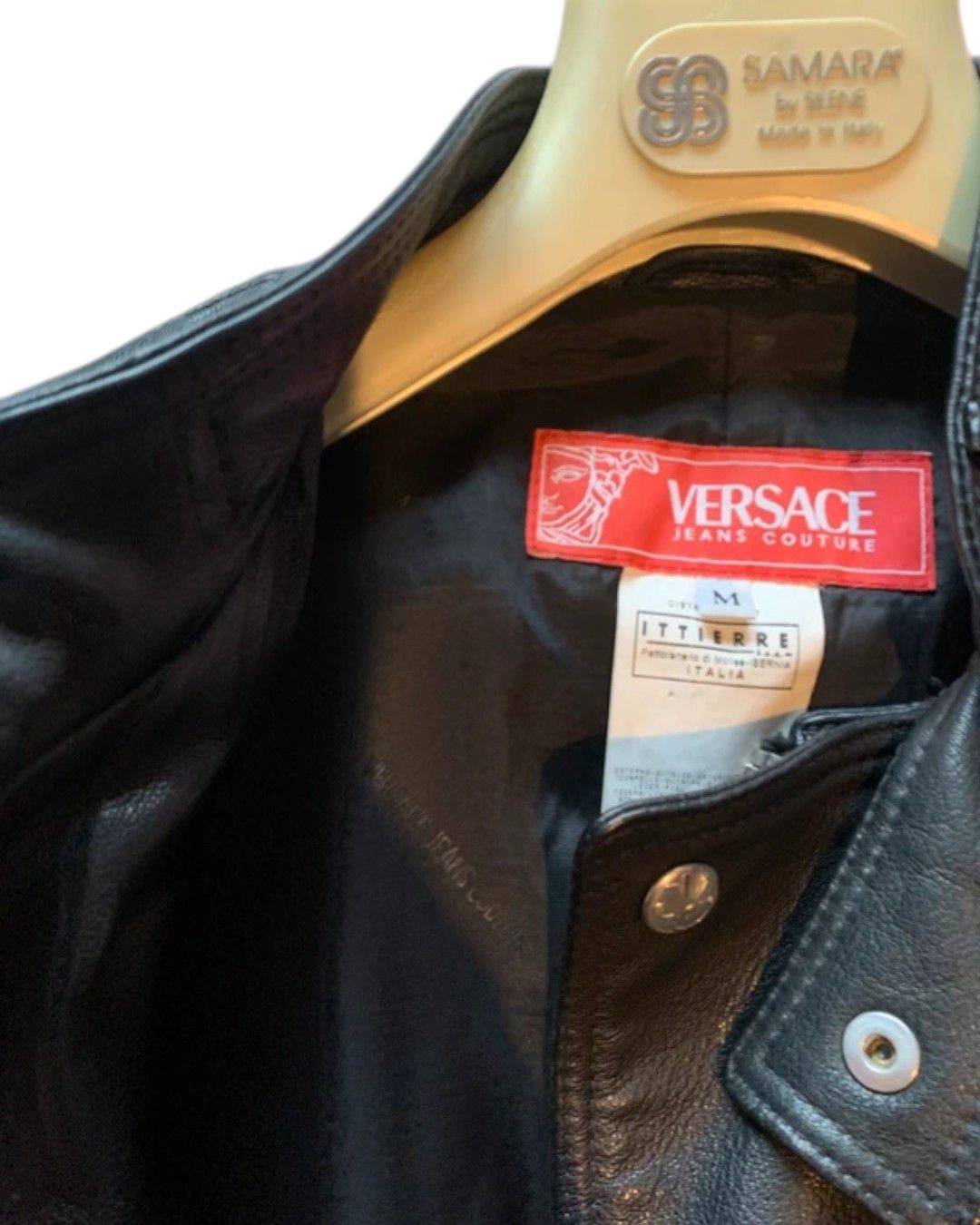 Versace Jeans Couture VINTAGE LEATHER 4 POCKET BIKER JACKET BY DONATELLA VERSACE Size US M / EU 48-50 / 2 - 5 Thumbnail