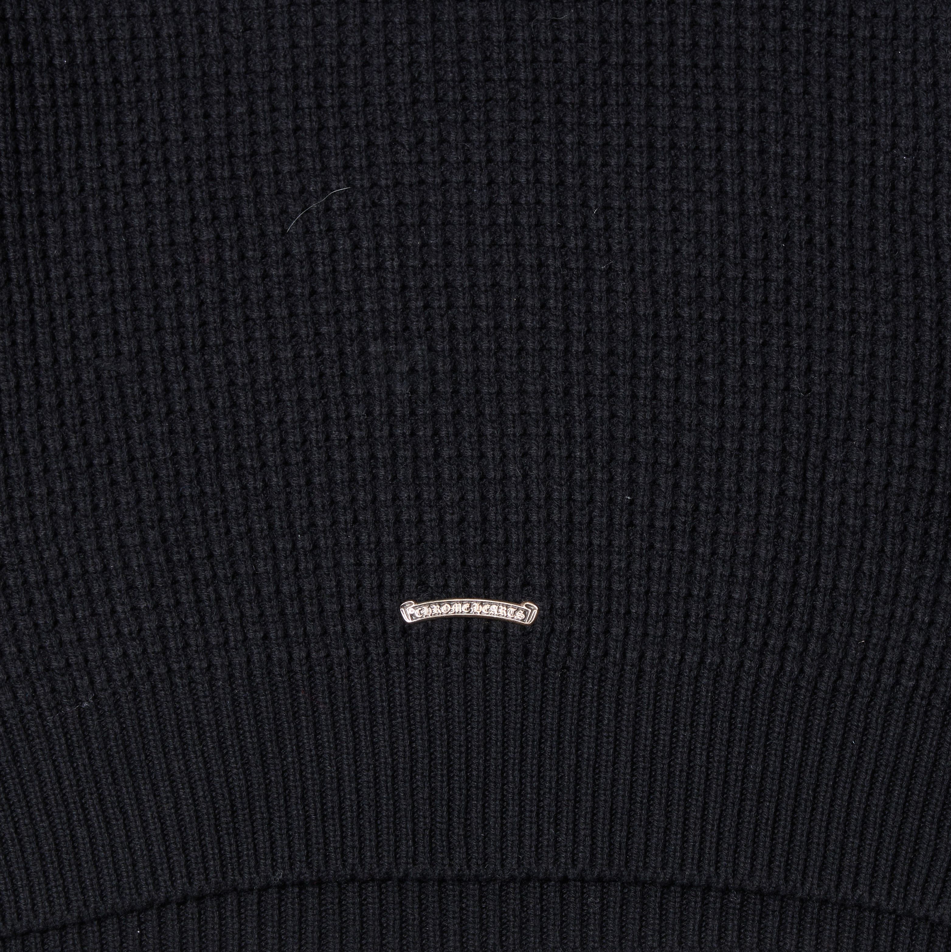 Chrome Hearts CHROME HEARTS Waffle Cross Patch Cashmere Sweater BLACK Size US M / EU 48-50 / 2 - 5 Thumbnail
