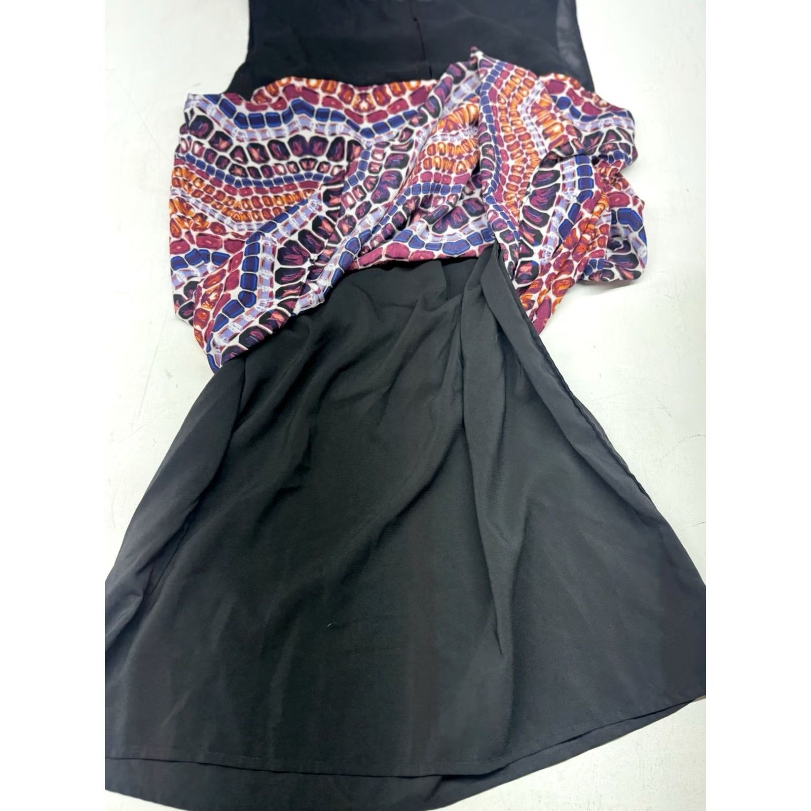 Sam Edelman Sam Edelman Shift Dress M Sleeveless Black Round Neck Geometric Jewel Multicolored Lined Short Dress Button Keyhole Neck Size M / US 6-8 / IT 42-44 - 6 Thumbnail