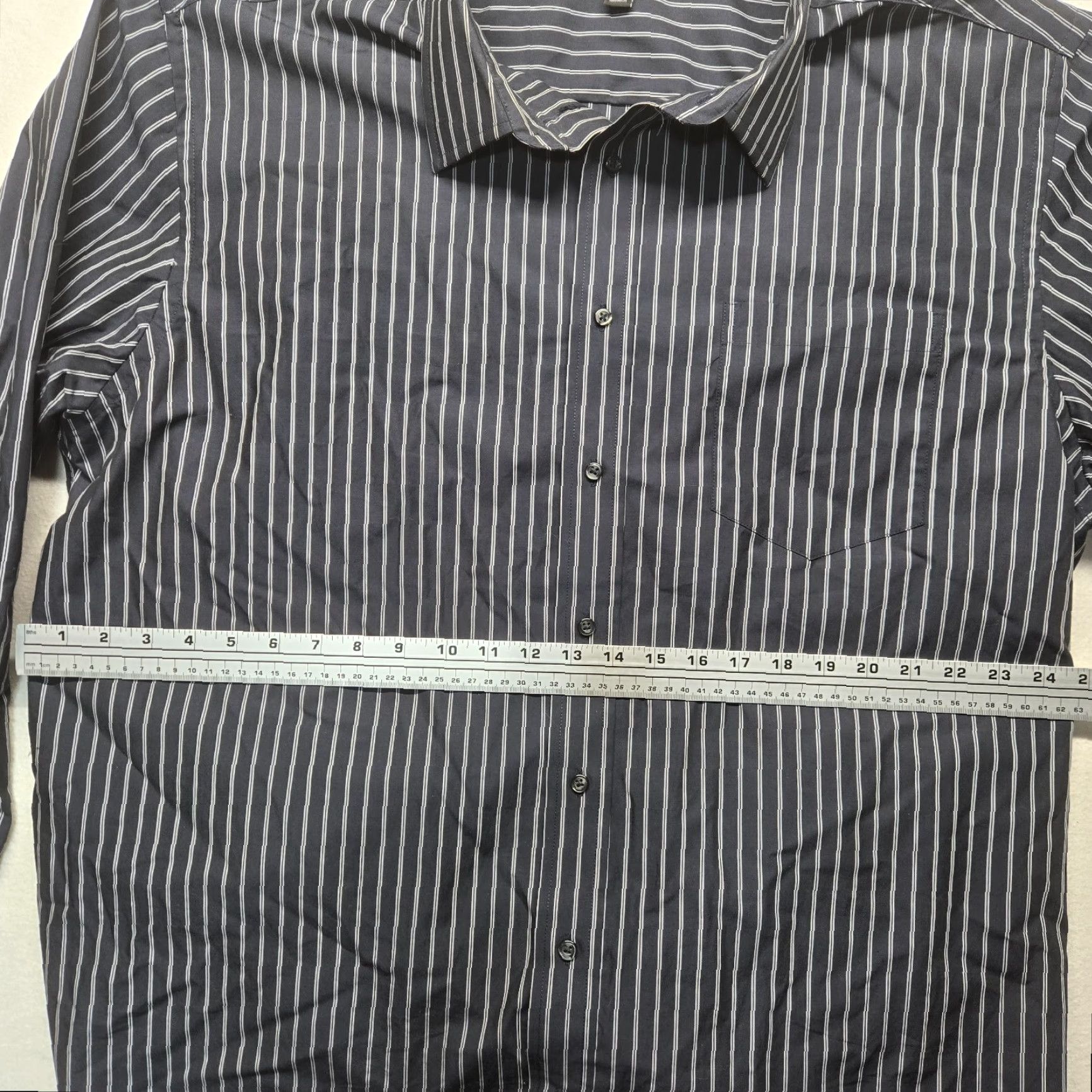 George George Shirt Adult 2XL Black Plaid Button-Up Long Sleeve Cotton Blend Mens Size US XXL / EU 58 / 5 - 4 Thumbnail
