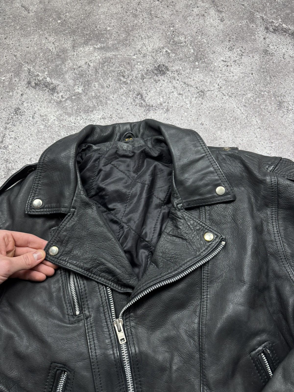 Diesel 🏍Vintage Leather Biker Jacket Motorcycle Diesel Style Size US S / EU 44-46 / 1 - 5 Thumbnail