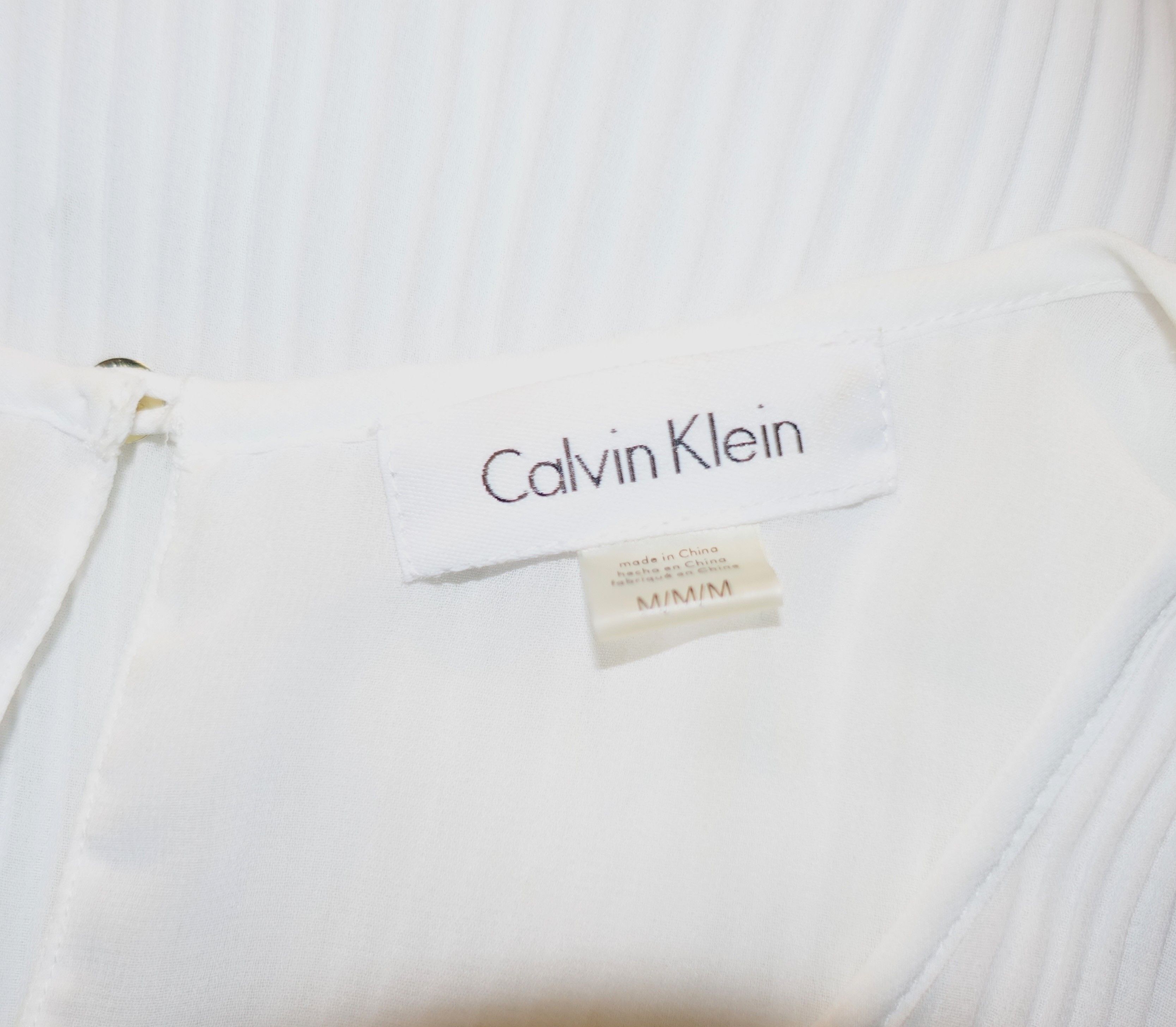 Calvin Klein Calvin Klein White Crinkle Tank Top M Size M / US 6-8 / IT 42-44 - 7 Thumbnail