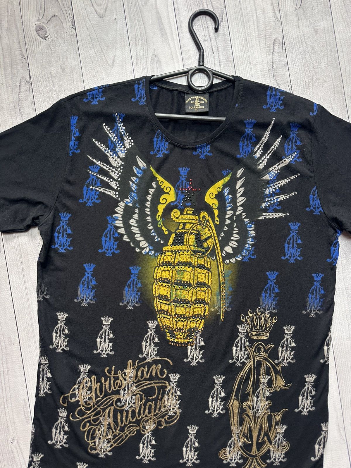 Christian Audigier × Ed Hardy × Vintage Vintage Christian audigier big logo tee rare size L Size US L / EU 52-54 / 3 - 3 Thumbnail