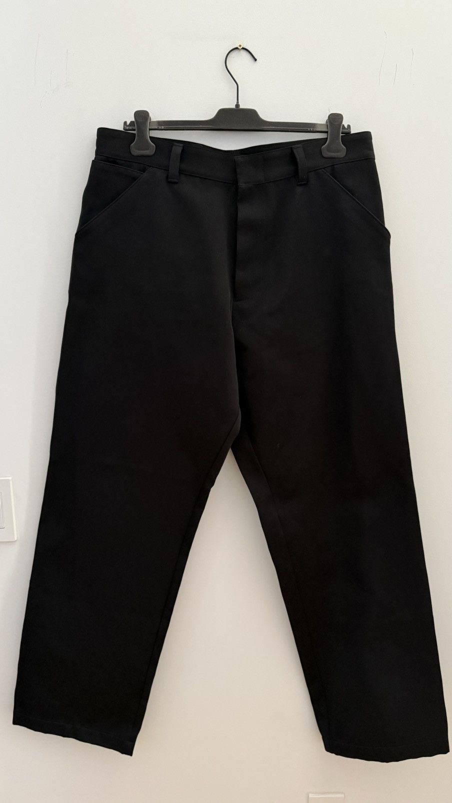 Prada Prada - Black Silk & Cotton Logo Plaque Pants Size US 34 / EU 50 - 5 Thumbnail