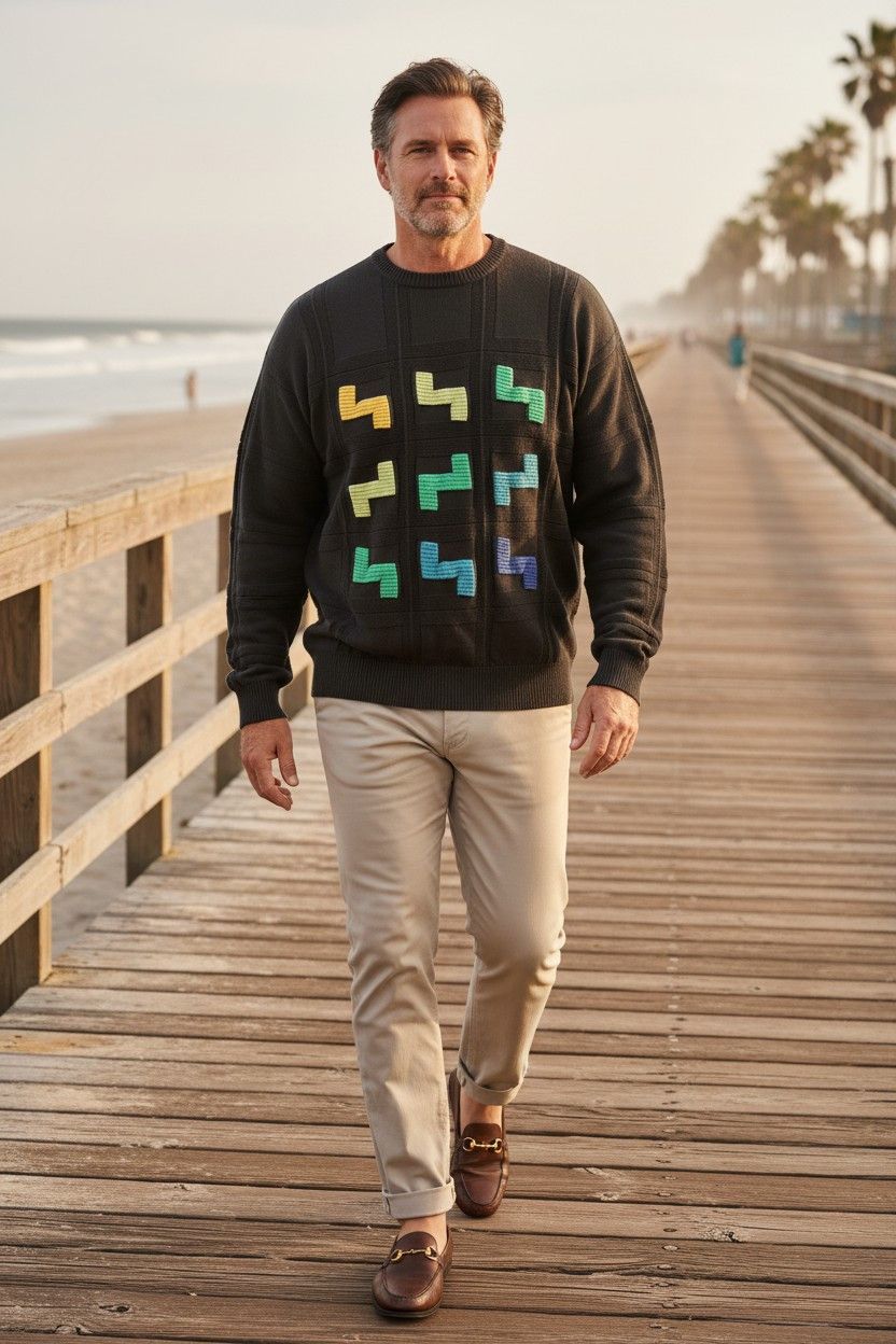 St. Croix St. Croix Shop Vtg 90s Intarsia Sweater Cotton Tencel XXL Size US XXL / EU 58 / 5 - 1 Thumbnail