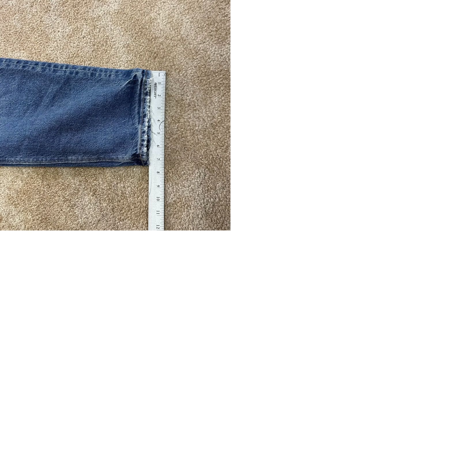 American Eagle Outfitters American Eagle High Straight Leg Jeans Women 16s Blue Denim stretch Super Size 38" / US 16 / IT 52 - 9 Thumbnail