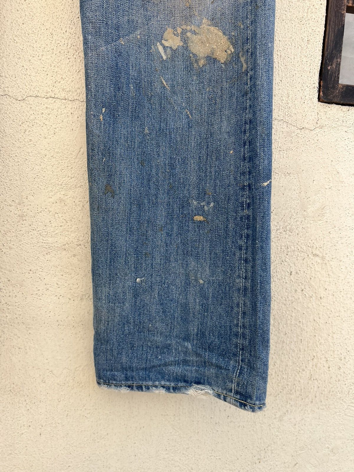 Levi's Vintage Clothing Dirty Mud 2005 LVC Levi’s 501 Big E Rip Denim Selvedge Jeans Size US 35 - 13 Thumbnail