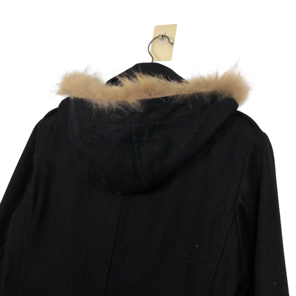 PPFM 📌Rich Black Wool Biker Jacket PPFM Mink Fur Hoodie Size US M / EU 48-50 / 2 - 11 Thumbnail