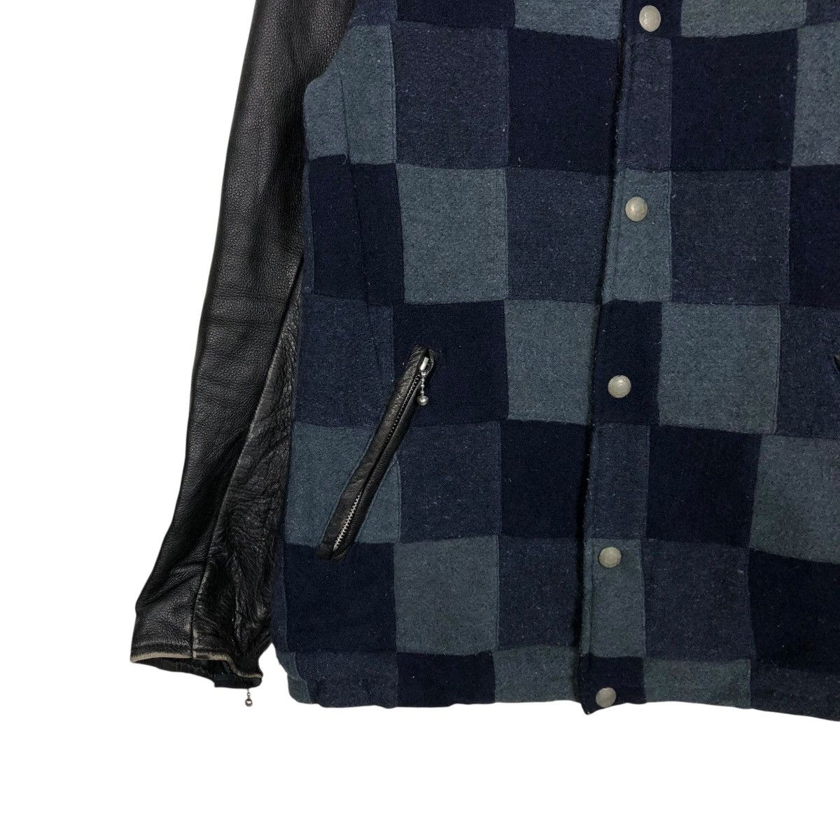 Vintage 🔥VINTAGE CAFE RACER LEATHER JACKET TK JAPAN TARTAN DESIGN Size US M / EU 48-50 / 2 - 6 Thumbnail