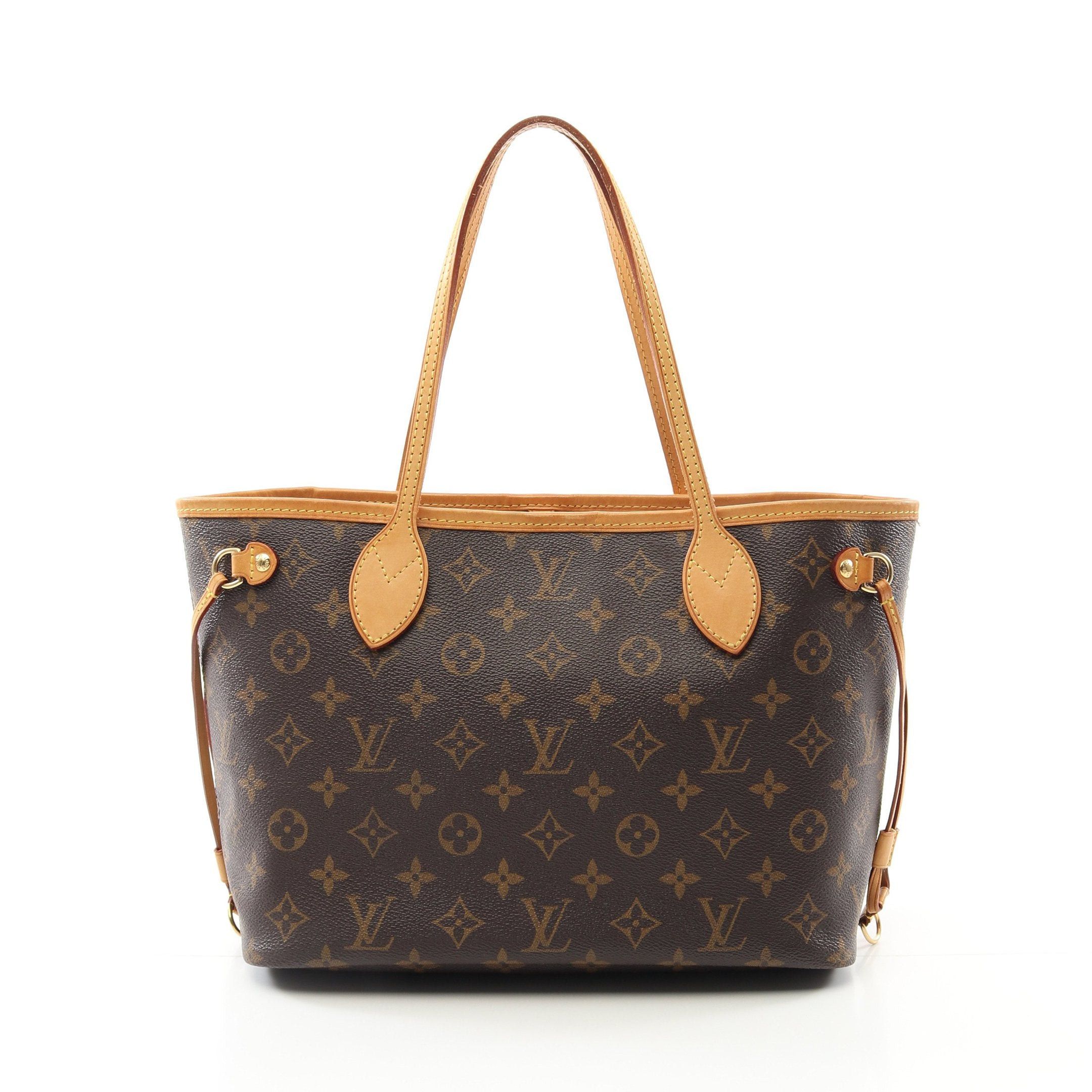 Louis Vuitton Neverfull Pm Monogram Handbag Tote Bag Leather Brown, Women's
