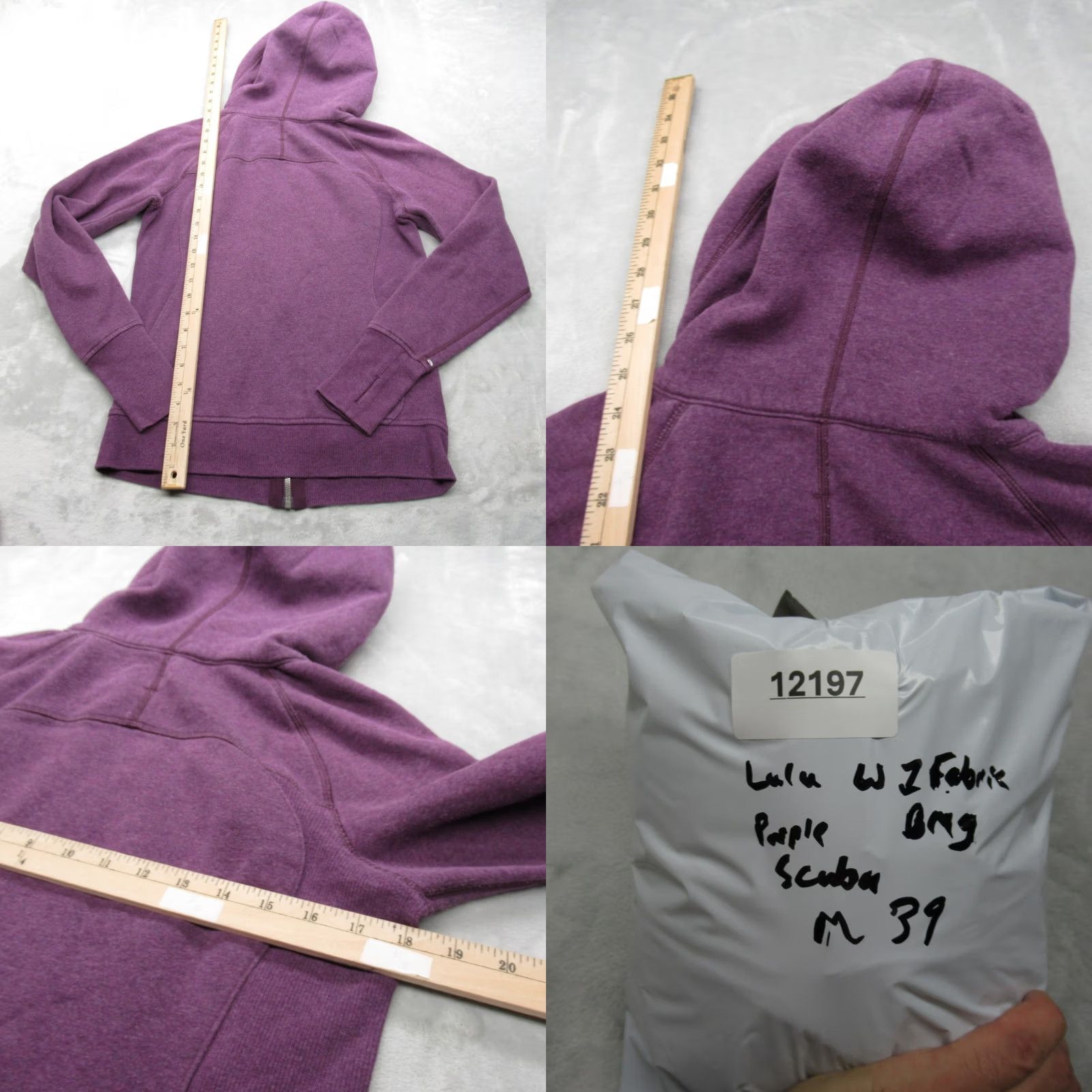 Lululemon Lululemon Athletica Scuba Hoodie Womens 6 Purple Fleece Full Zip Thumbholes Size M / US 6-8 / IT 42-44 - 9 Thumbnail