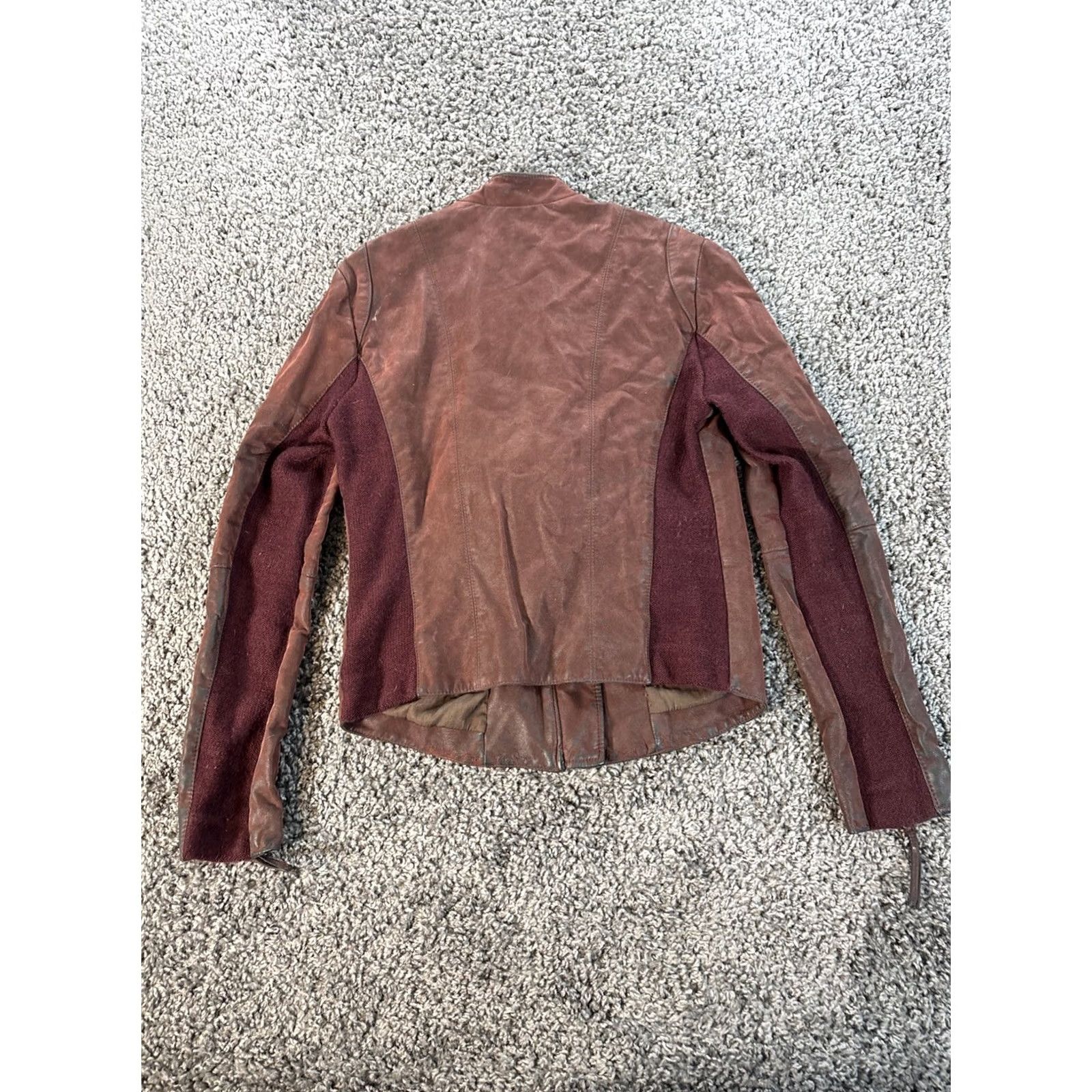 Free People Free People Jacket Moto Red 10 Women Knit Faux Suede Lining Faux Suede Side Panels Size 10 Women’s Motorcycle Red Free People Jacket Size L / US 10 / IT 46 - 5 Thumbnail