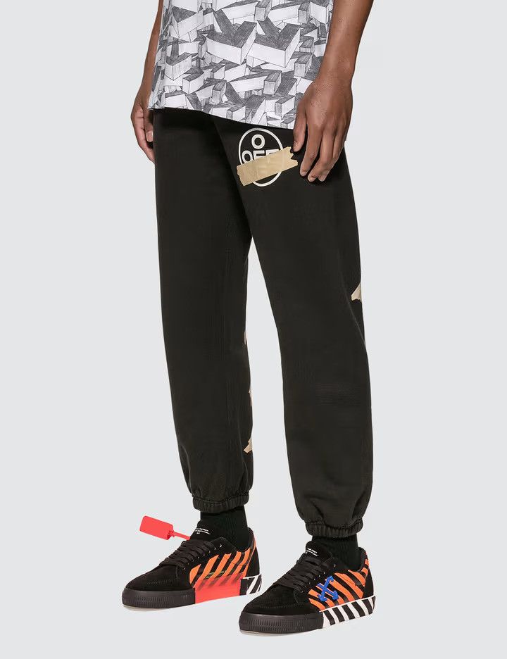 Black Tape Diagonals Logo Sweatpants