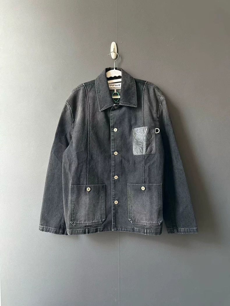 Loewe LOEWE Denim Jacket with Leather Patch Size US L / EU 52-54 / 3 - 1 Thumbnail