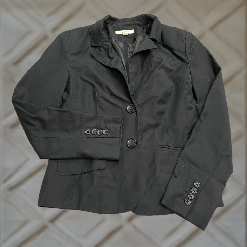 Merona Merona Blazer Jacket Womens Small Black Single Breasted Lined Padded Work Shirt Shirt? Size S / US 4 / IT 40 - 1 Thumbnail