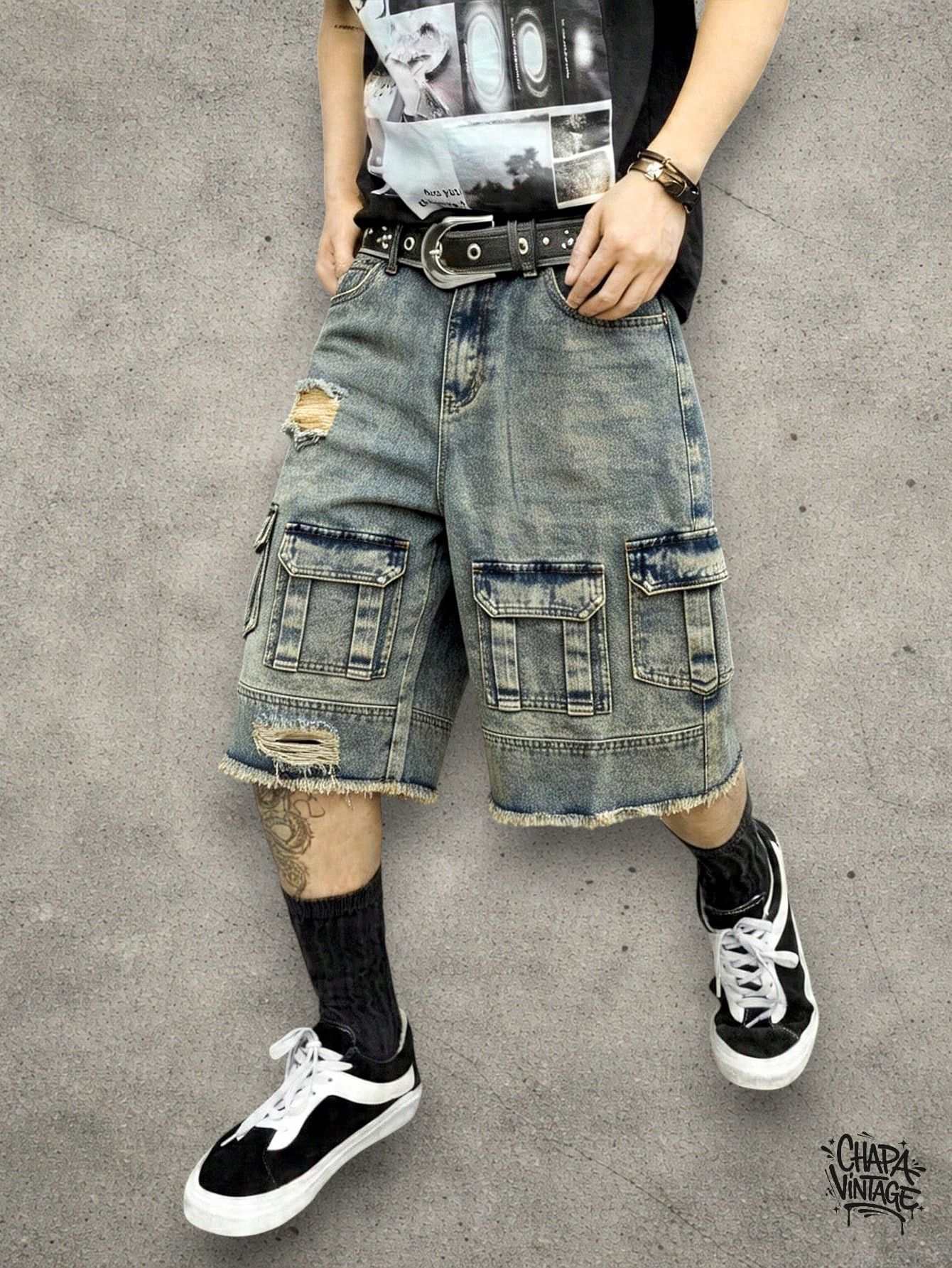 Japanese Brand Cargo washed shorts Size US 32 / EU 48 - 3 Thumbnail