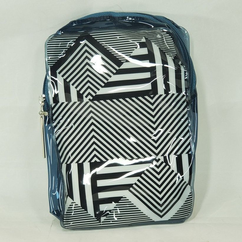 Other Paul Mitchell Geometric Cosmetic Travel Bag Blue Trim Size ONE SIZE - 1 Thumbnail