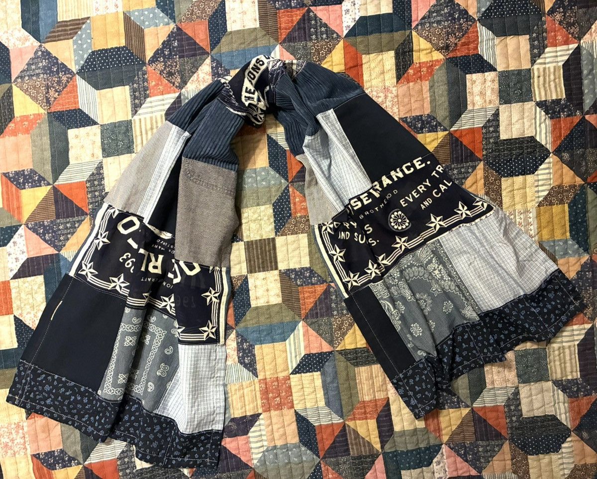 RRL Ralph Lauren CUSTOM RRL/ RL PATCHWORK SCARF (100% UPCYCLED RRL FABRICS) Size ONE SIZE - 3 Thumbnail