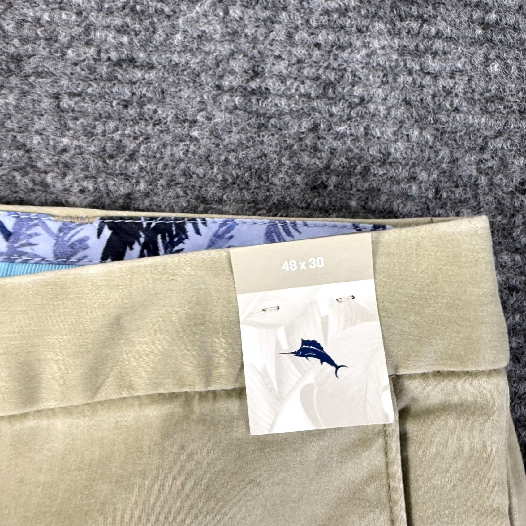 Tommy Bahama Tommy Bahama Mens 48x30 Khaki Boracay Chino Stretch Tencel Flat Front Pants Size US 32 / EU 48 - 6 Thumbnail