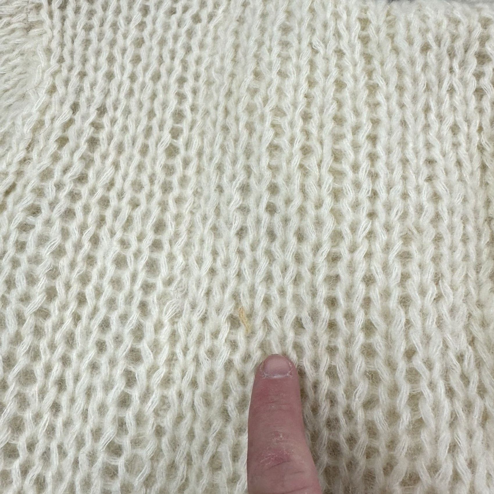 Vintage VINTAGE IB Diffusion Sweater Womens M Knit Mohair Wool Ivory 90s Hipster Shrug Mens Womens Girls Boys Size M / US 6-8 / IT 42-44 - 3 Thumbnail