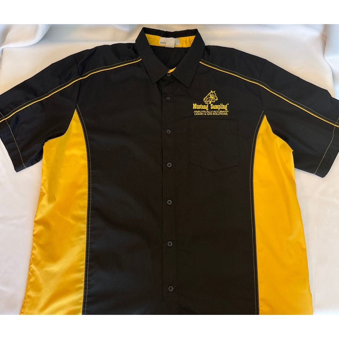 North End Mustang Sampling Racing/Work Shirt Black & Yellow XL Size US XL / EU 56 / 4 - 1 Thumbnail