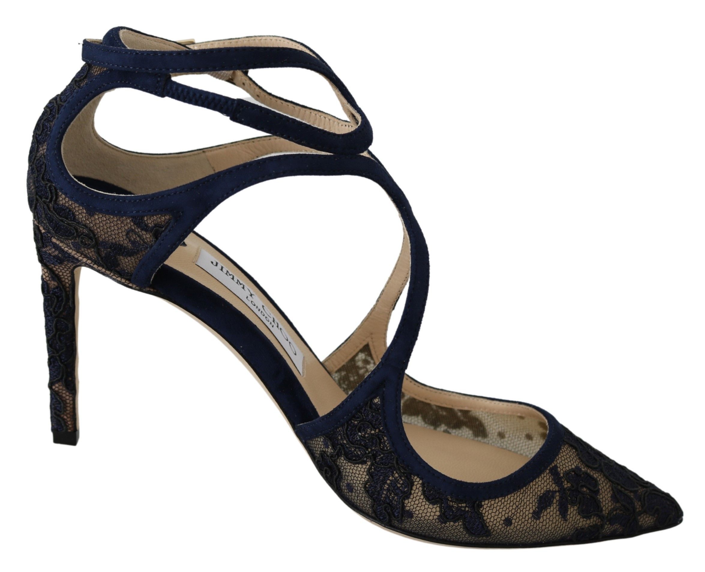 Jimmy Choo Navy Lancer Leather Pumps Elegance Women's Unleashed Size US 6.5 / IT 36.5 - 1 Thumbnail