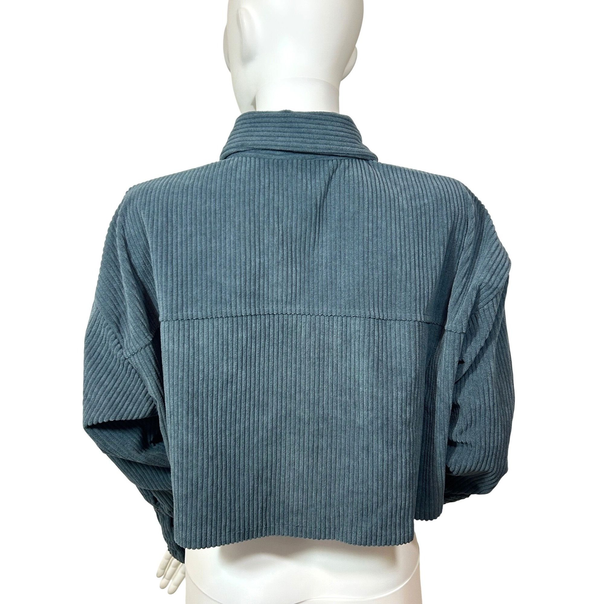 Other Sugar Rain Shacket M Greyish Blue Corduroy Shirt Jacket Coll Size M / US 6-8 / IT 42-44 - 3 Thumbnail