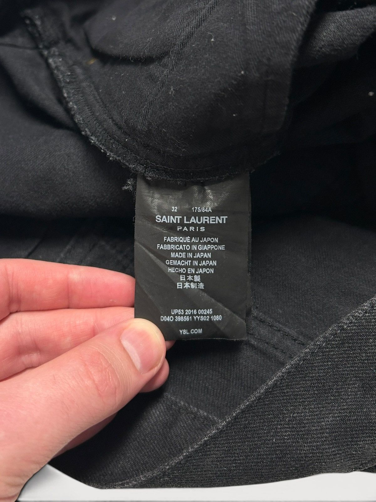 Saint Laurent Paris FW2015 D02 Distressed Waxed Japanese Denim Size US 32 / EU 48 - 10 Thumbnail